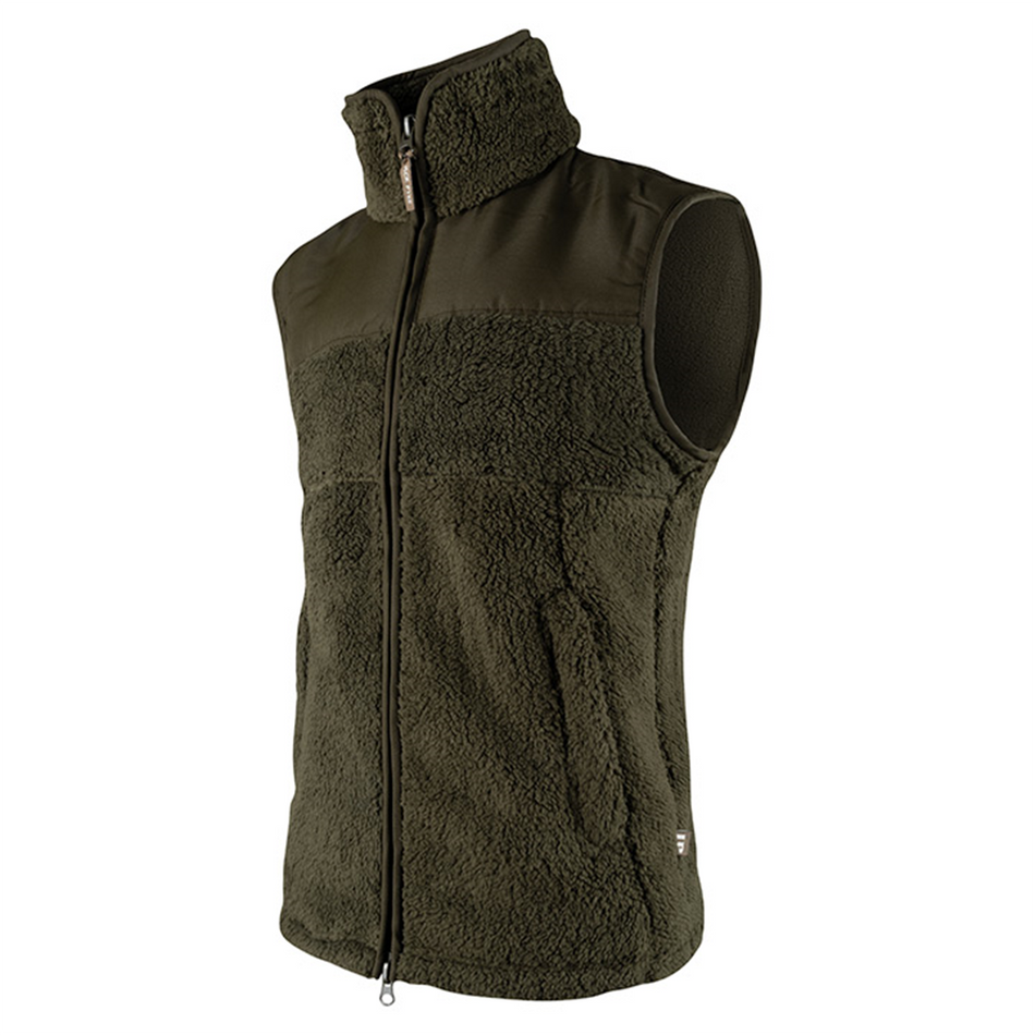 Jack Pyke Sherpa Mens Fleece Gilet Dark Olive 