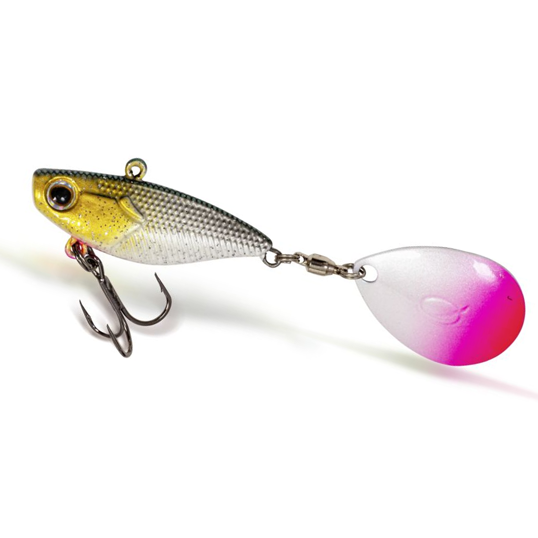 Quantum 21 g Spin‑Jig – Mini Ball‑Bearing Blade & Sharp Treble Fishing Lure