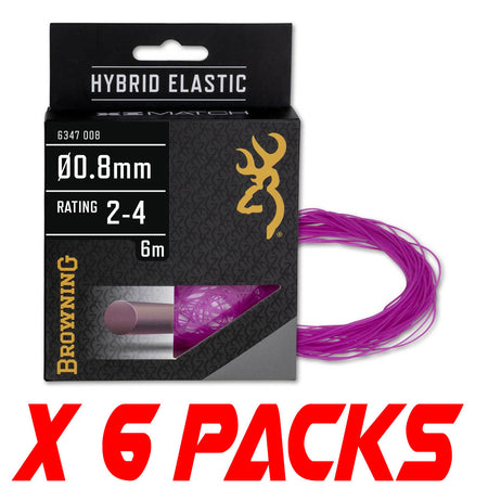 Browning Carp Pole Fishing Hybrid Elastic 0.8mm R2-4 6m Pink X6