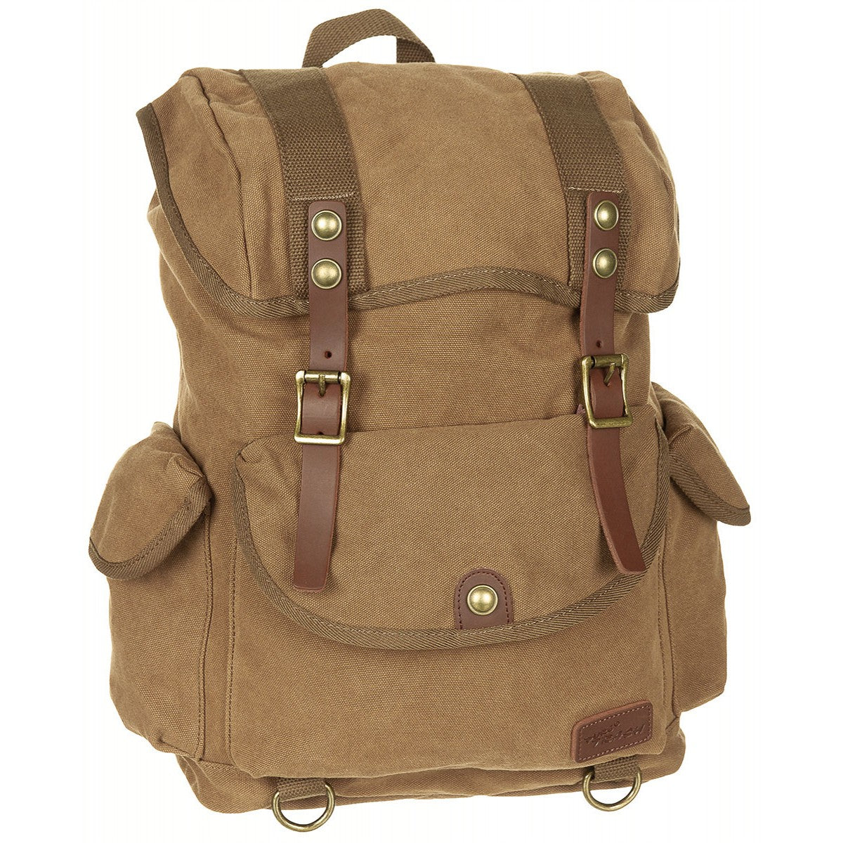Pure Trash Canvas Vintage Backpack 35L Tan Brown