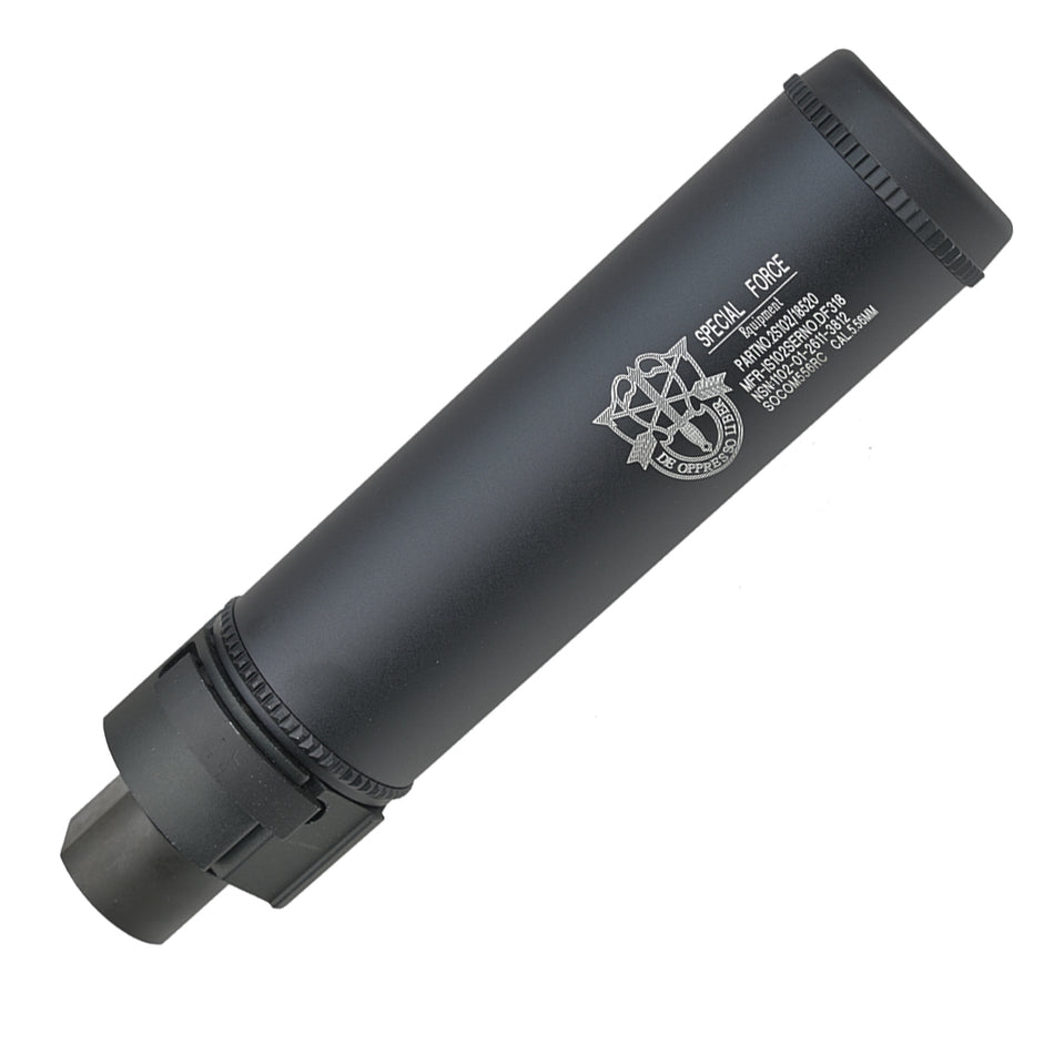 5KU Airsoft Barrel Extension Dummy Silencer Black QD 157mm