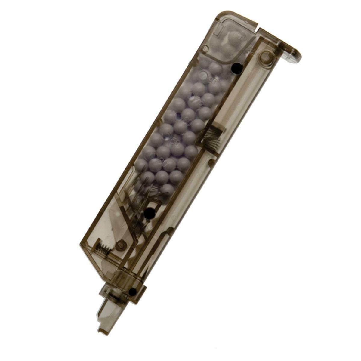 ASGAirsoft Magazine Speed Loader Trans Black 100rd
