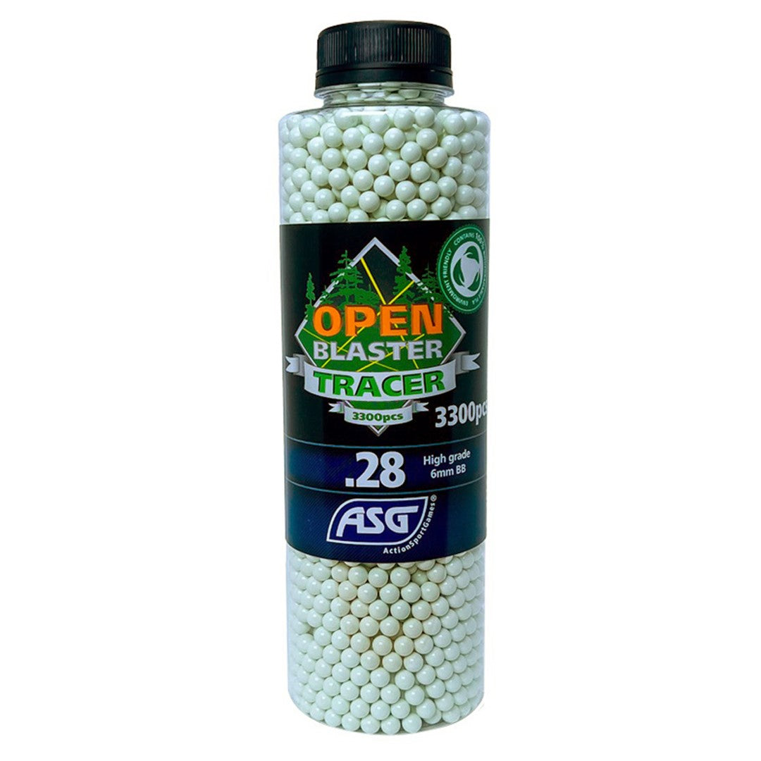ASG OPEN Blaster Green Airsoft Tracer bb’s 0.28g 3300 Bottle