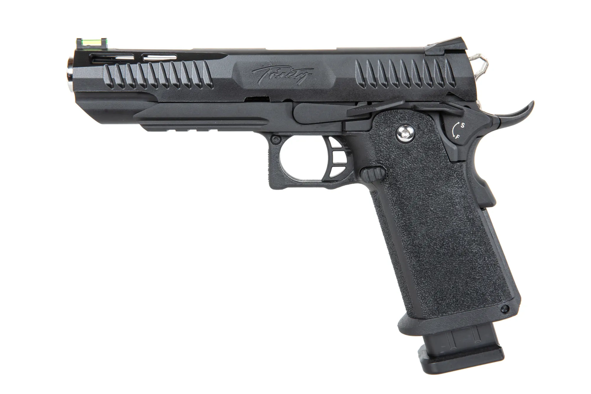 Modify Trinity Hi-Capa 5.1 Airsoft Pistol Nylon slide Green Gas Black