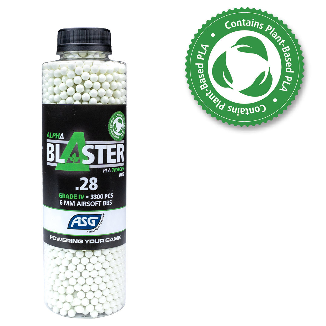 ASG Alpha Blaster PLA Green Tracer BBs 0.28g 3300 1 Bottle