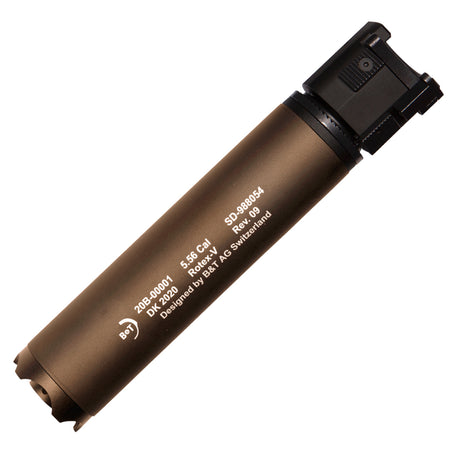 B&T Rotex-V Barrel Extension Mock Suppressor 197mm Mud Desert/Tan 