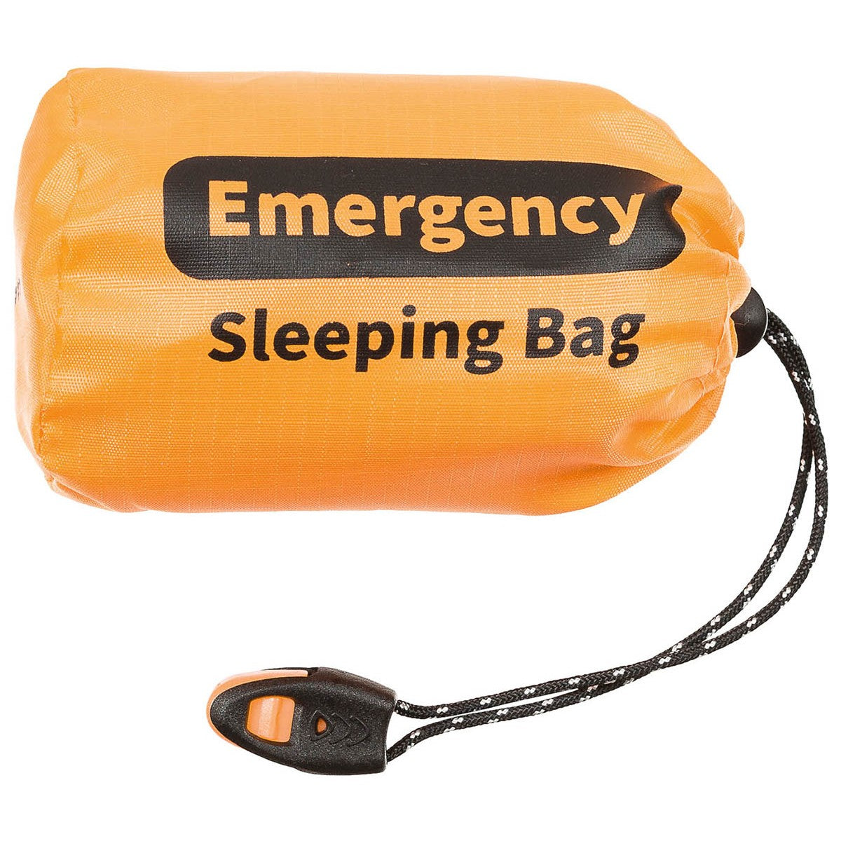 MFH Emergency Foil Sleeping Bag Orange And Fire Starter Kit