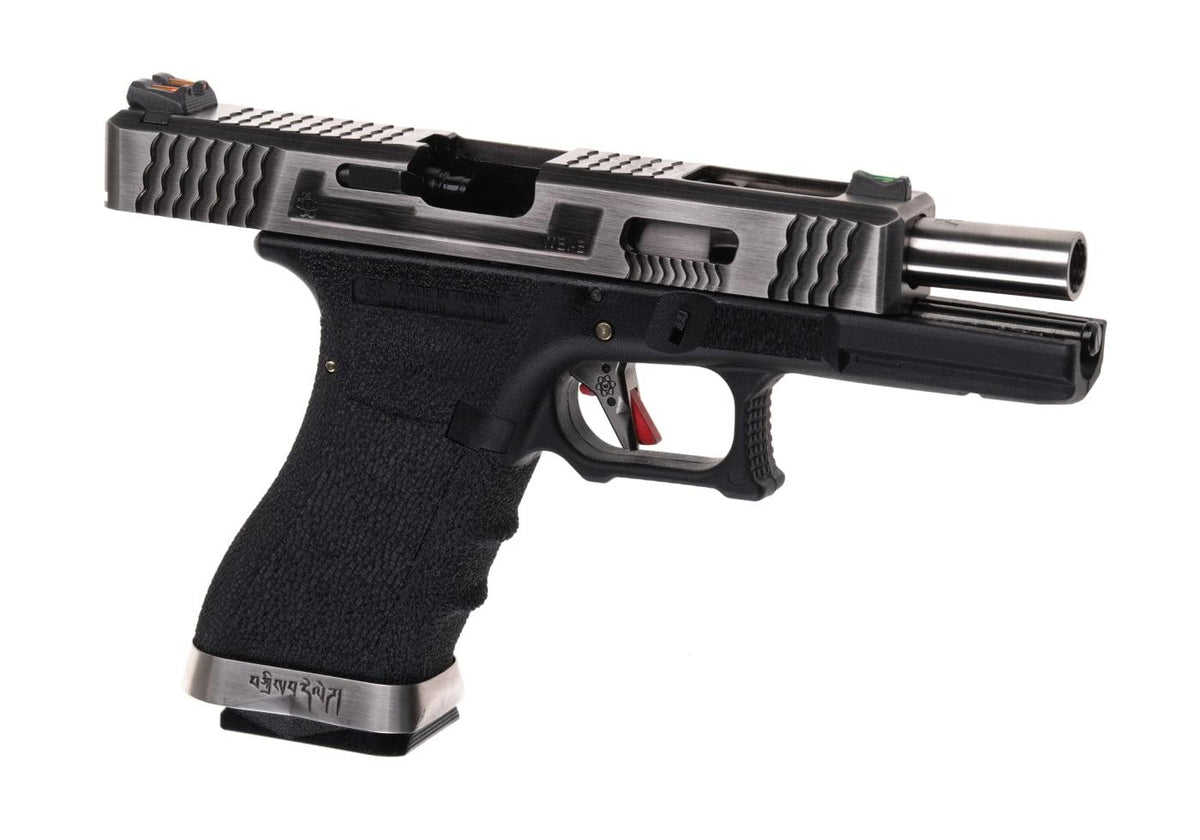 WE Airsoft G-Force EU17 SV Silver Barrel Silver Slide Black Frame Green Gas Pistol