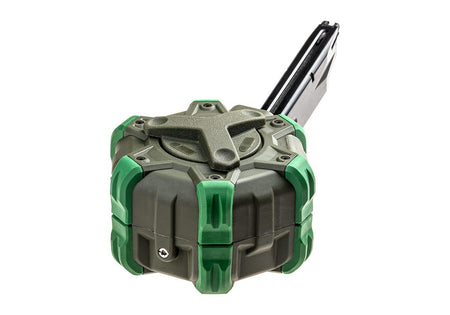 WE Airsoft M92 Pistol Drum Magazine Green Gas 350rd